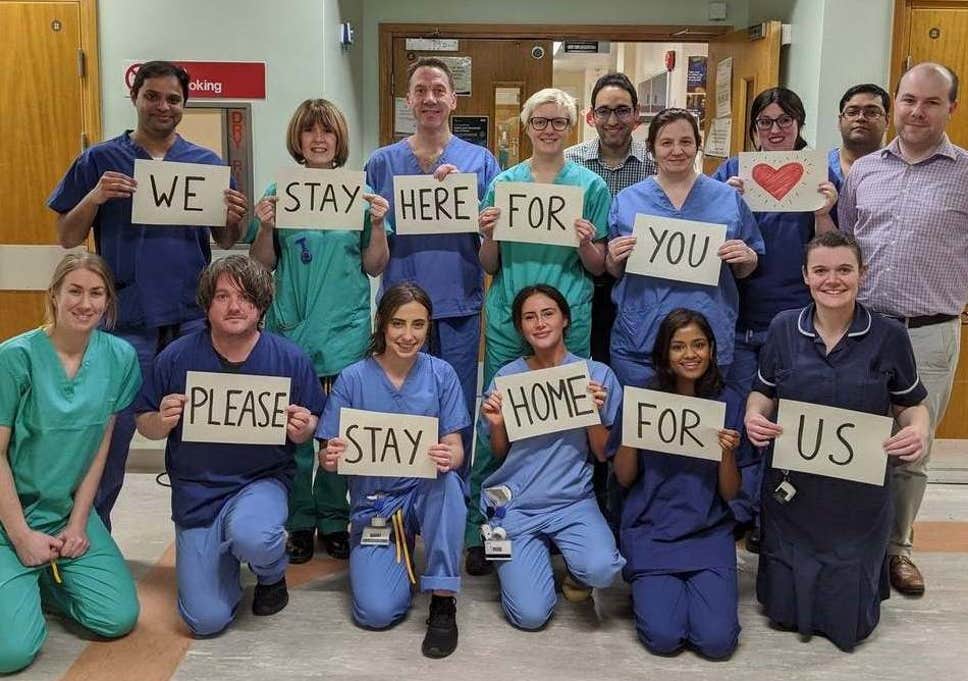 nhs staff message